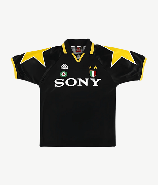 Juventus ユニフォーム 90s Juventus 95/97 Away Retro Shirt – Black & Yellow Revival
