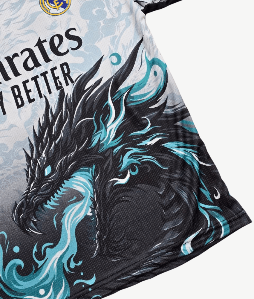 (KIDS) REAL MADRID 2025/26 'BLACK DRAGON' KIT-Shirt - False9Fits