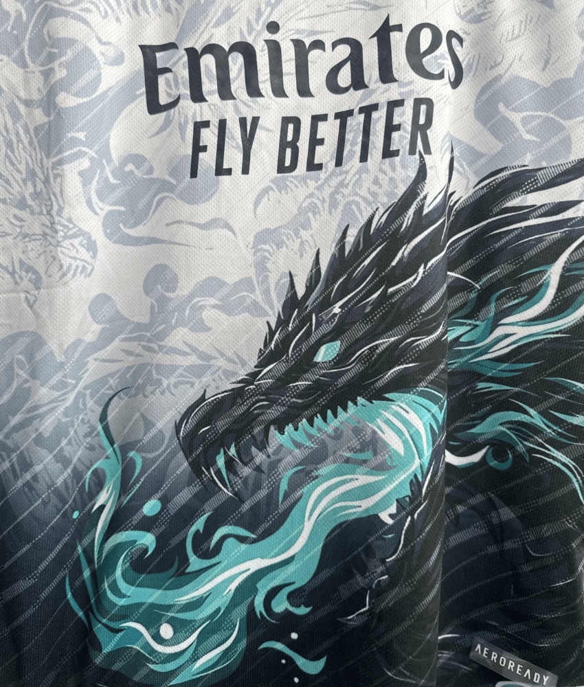 (KIDS) REAL MADRID 2025/26 'BLACK DRAGON' KIT-Shirt - False9Fits