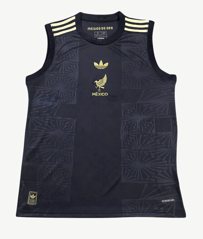 MEXICO 2024/25 GOLD CUP BLACK VEST - Vest (Shirt) - False9Fits