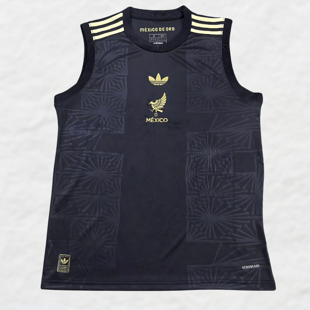 MEXICO 2024/25 GOLD CUP BLACK VEST - Vest (Shirt) - False9Fits