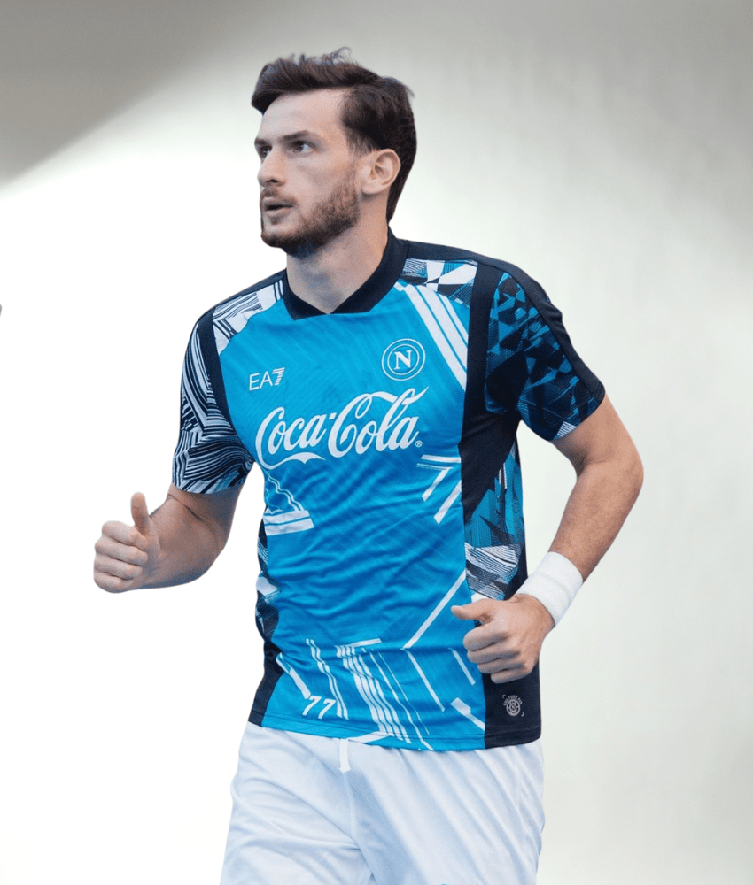 NAPOLI 2024/25 'LINES' TRAINING SHIRT-Shirt - False9Fits