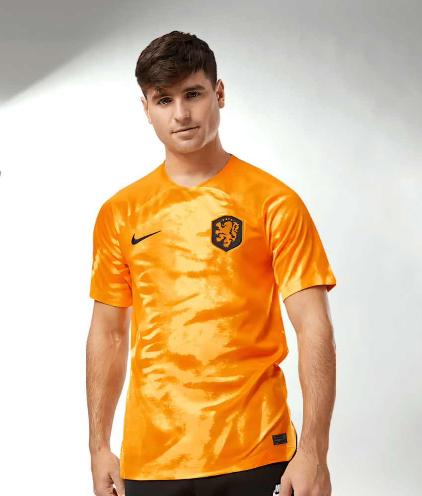 NETHERLANDS 2022 HOME SHIRT-Shirt - False9Fits