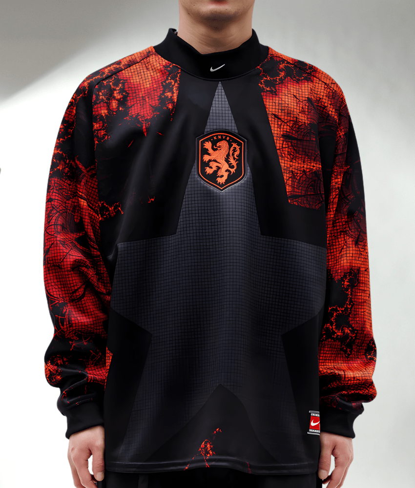 NETHERLANDS 2026 WORLD CUP LONG SLEEVE GOALKEEPER SHIRT-Shirt - False9Fits