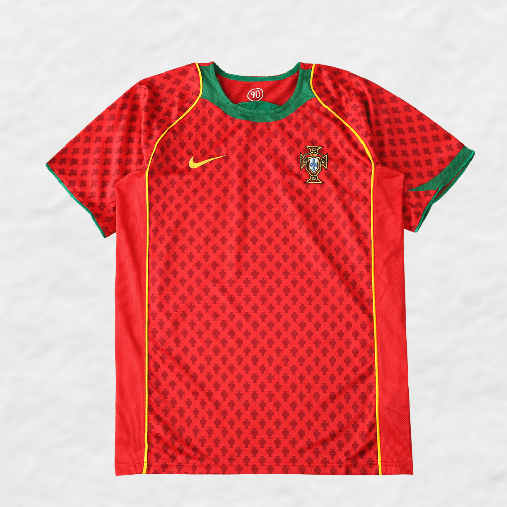 PORTUGAL 2004 RETRO HOME SHIRT-Shirt - False9Fits
