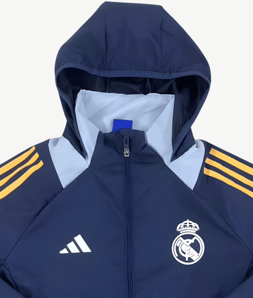 REAL MADRID 2025/26 HOODED WINDBREAKER - Tracksuit & Jackets - False9Fits