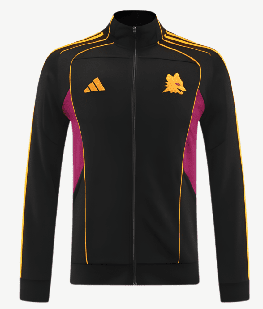 ROMA 2025/26 BLACK FULL ZIP TRACKSUIT - Tracksuit & Jackets - False9Fits