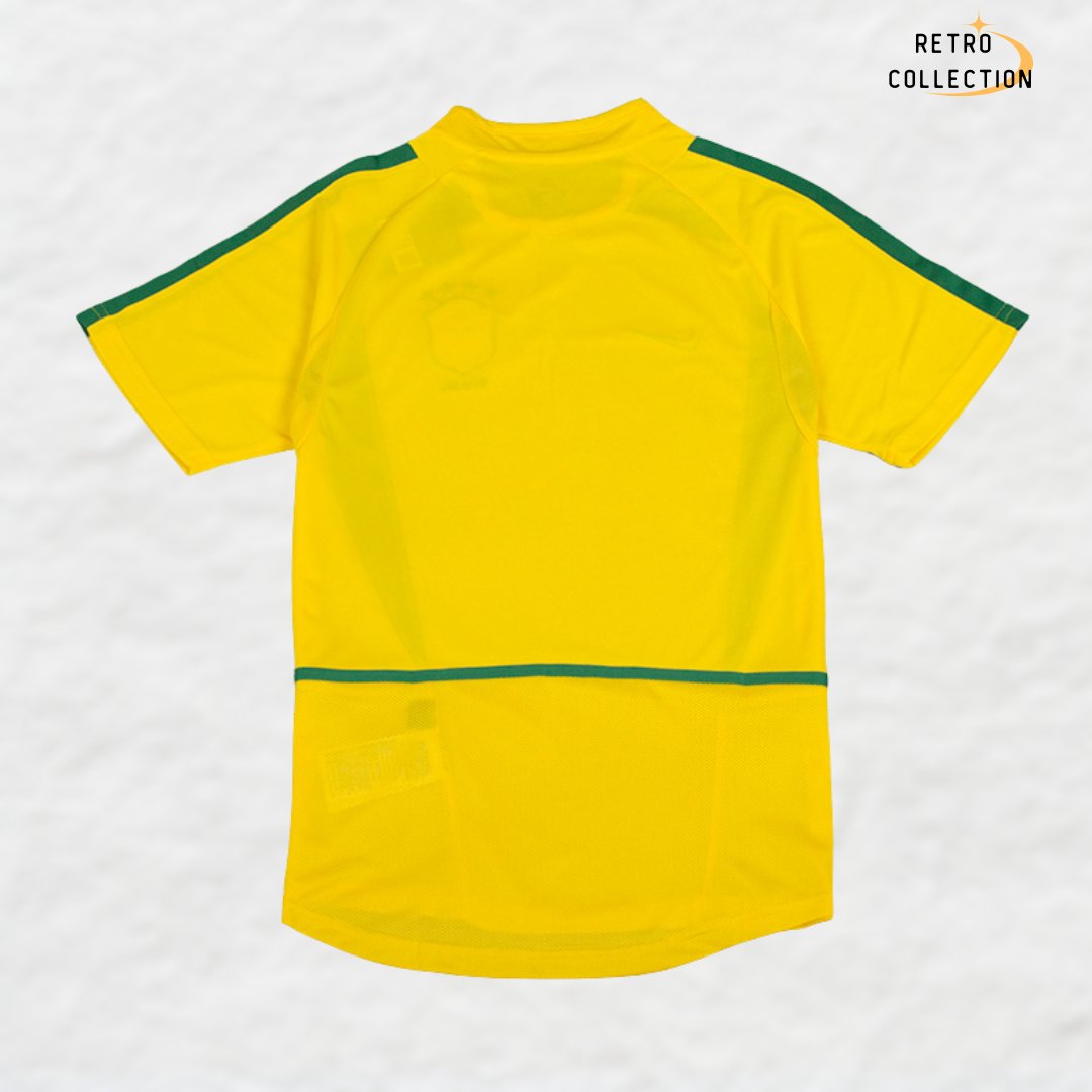BRAZIL 2002 HOME RETRO SHIRT - Shirt - False9Fits