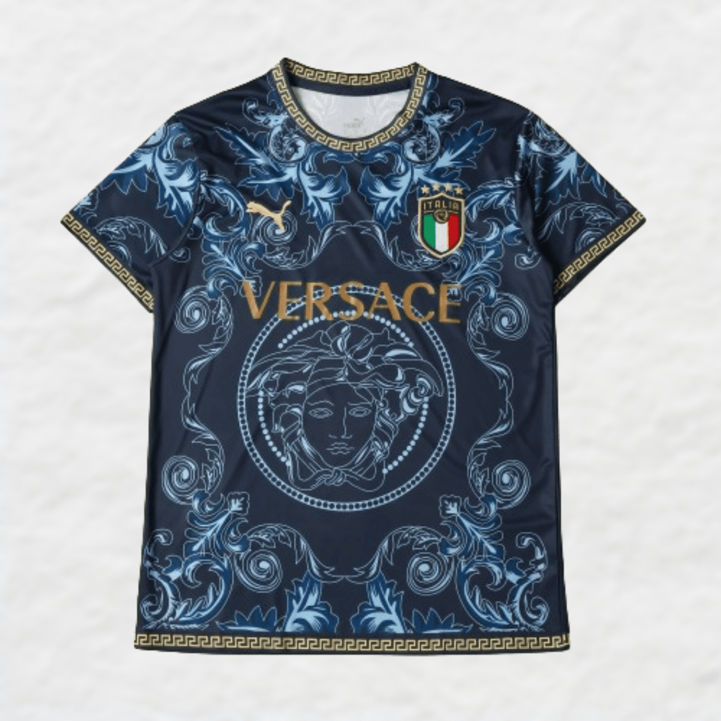 ITALY X VERSACE 2022 CONCEPT (BLUE) HOME SHIRT - Shirt - False9Fits